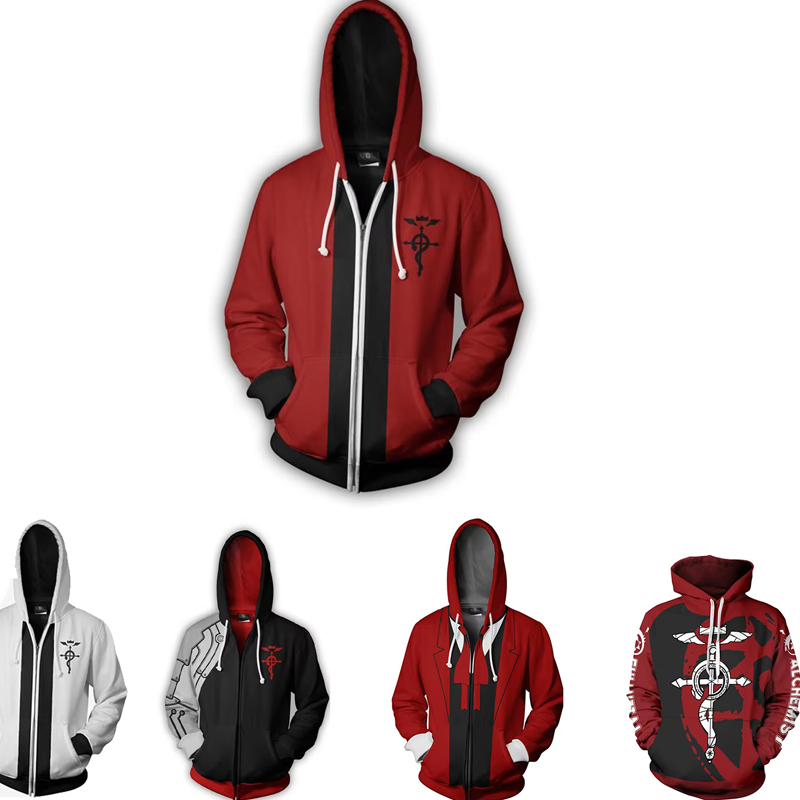 Fullmetal Alchemist Coat - Anime alchimiste Edward sweat à capuche