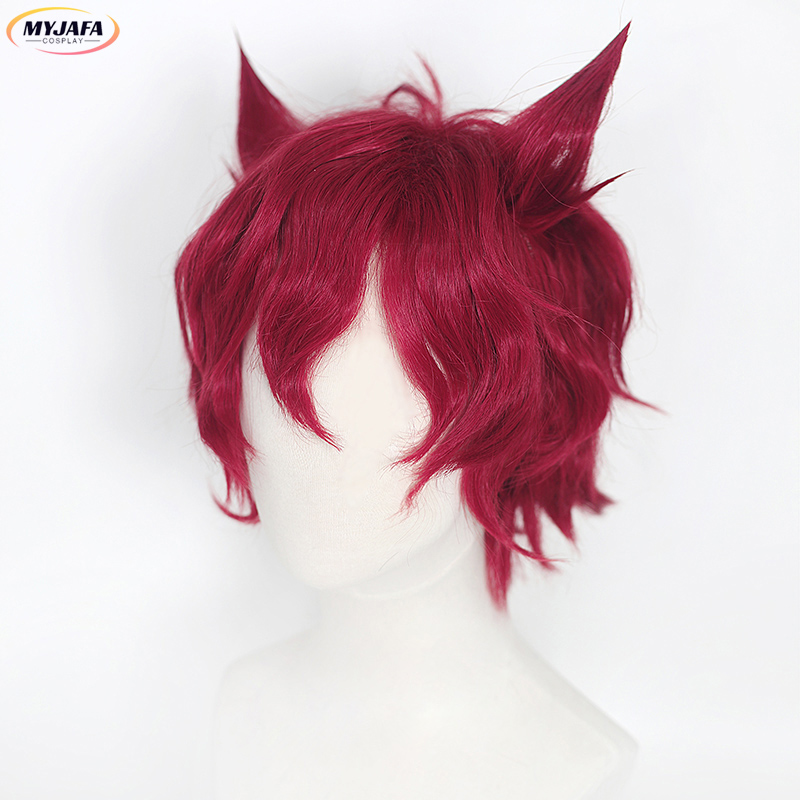 Anime Cosplay With Red Hair - Sett Cosplay perruque jeu LOL Heartsteel