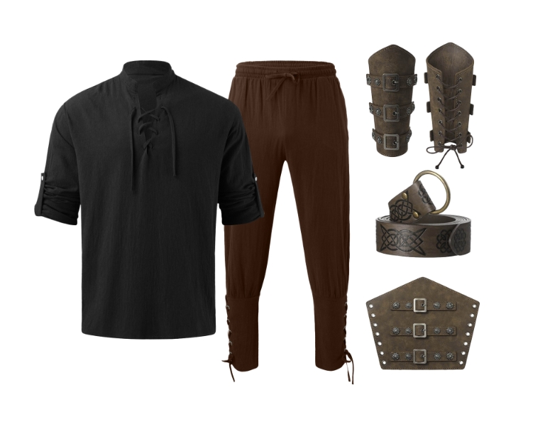 Anime Cosplay Women - Ensemble de costumes Renaissance pour hommes,