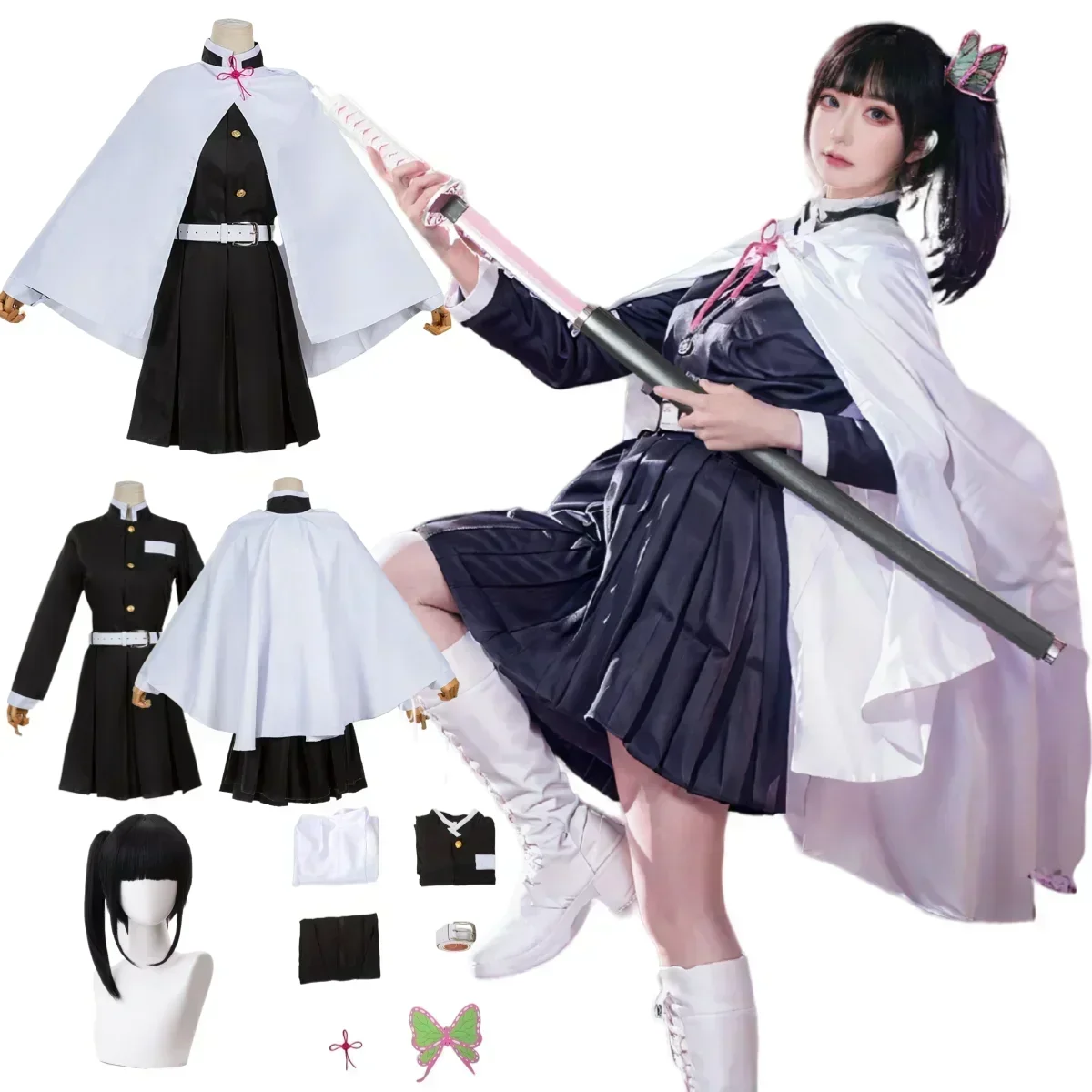 Anime Cosplay Genre - 2026 Tsuyuri Kanao Cosplay Kostuum Volwassen