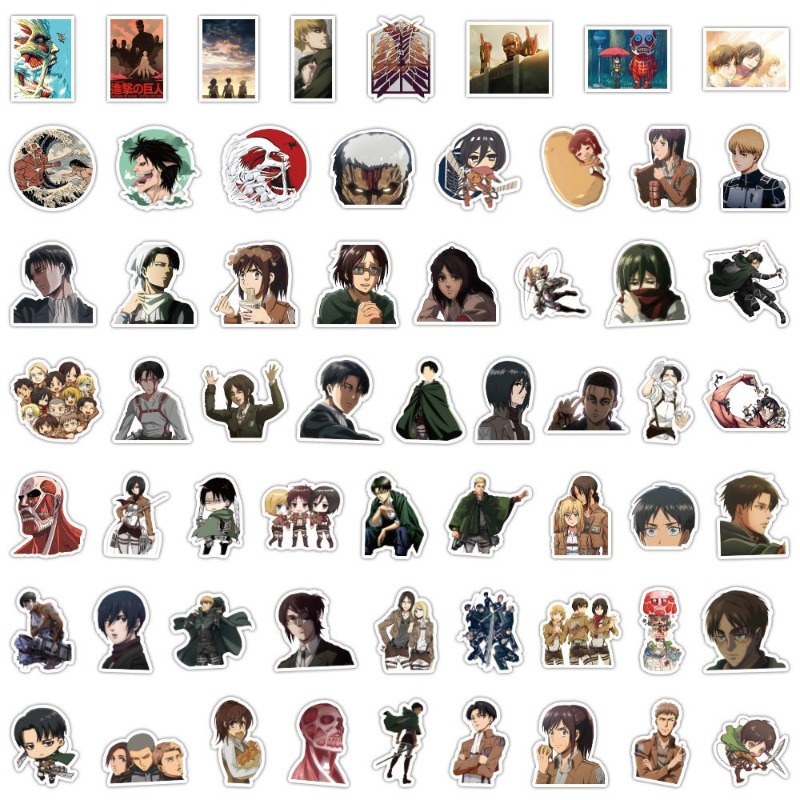 Anime Cosplay Diy - 60 autocollants anime Attack on Titan,