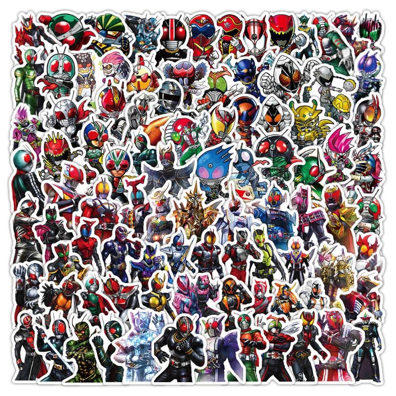 Anime Cosplay Diy - 103 autocollants esthétiques Kamen Rider, mignons,
