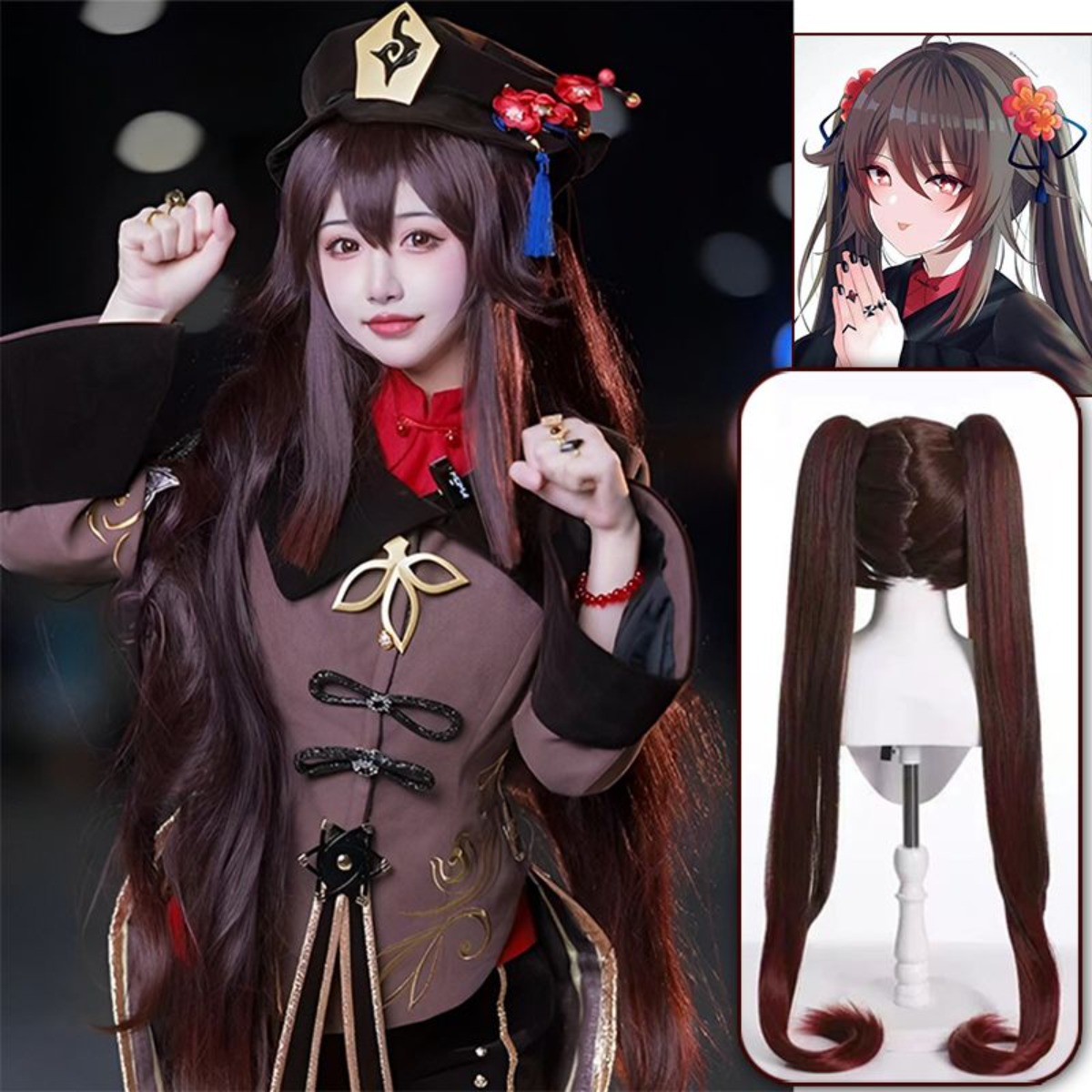 Genshin Impact Hu Tao Cosplay  - Anime Cosplay Duo avis et prix